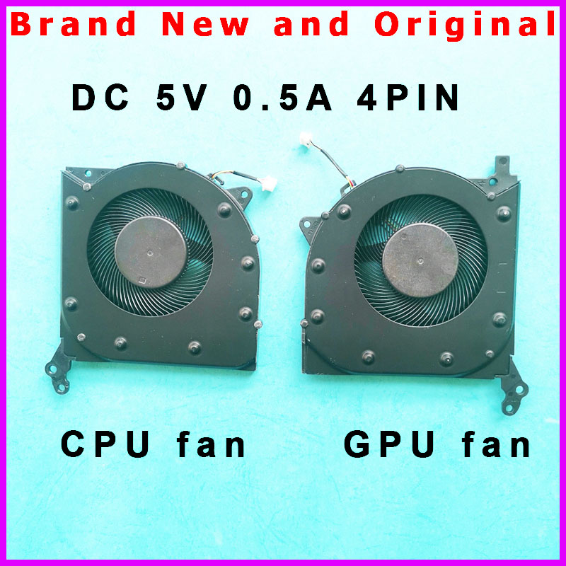 Laptop CPU GPU Heatsink Fan Cooler Radiator for Lenovo Legion 5-15IMH05 82AU 5F10S13917 5F10S13914 DC 5V 0.5A 4PIN: only CPU and GPU fan