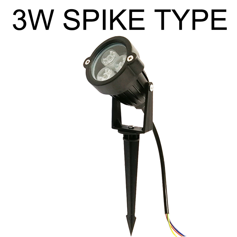 Utomhus trädgård landskapslampa  ac220 v 110v dc12v led gräsmatta lampa vattentät belysning led-lampa trädgårdsgång spotlight 3w 6w: Svart / Föränderlig / 31-40w