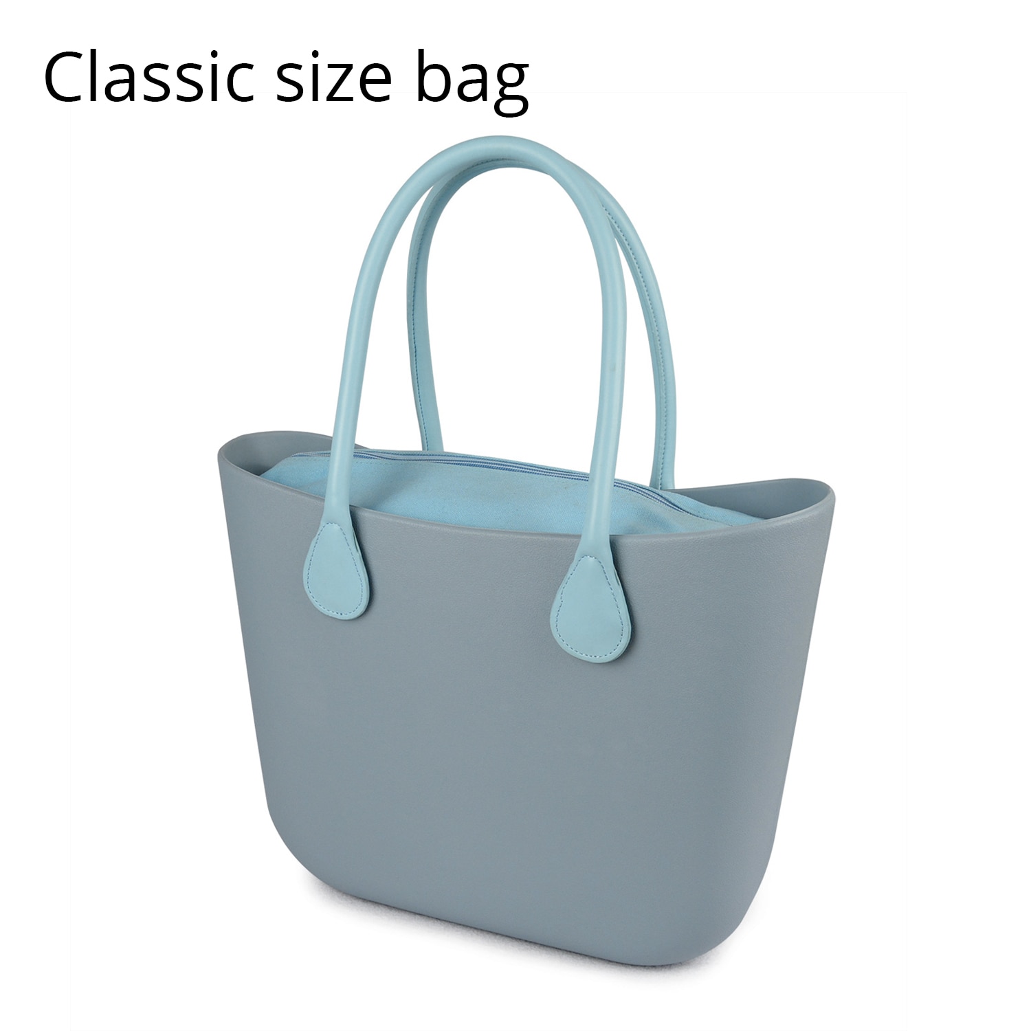 Obag Style Classic EVA Bag with Insert Inner Pocket Handles Colorful EVA Silicon Rubber Waterproof Women Handbag