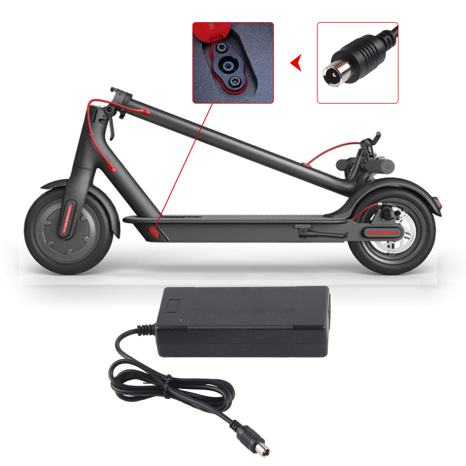 42V 2a Elektrische Scooter Oplader Adapter Acculader Vervanging Voor Xiaomi Elektrische Scooter Accessoires Eu/Us/Uk Plug