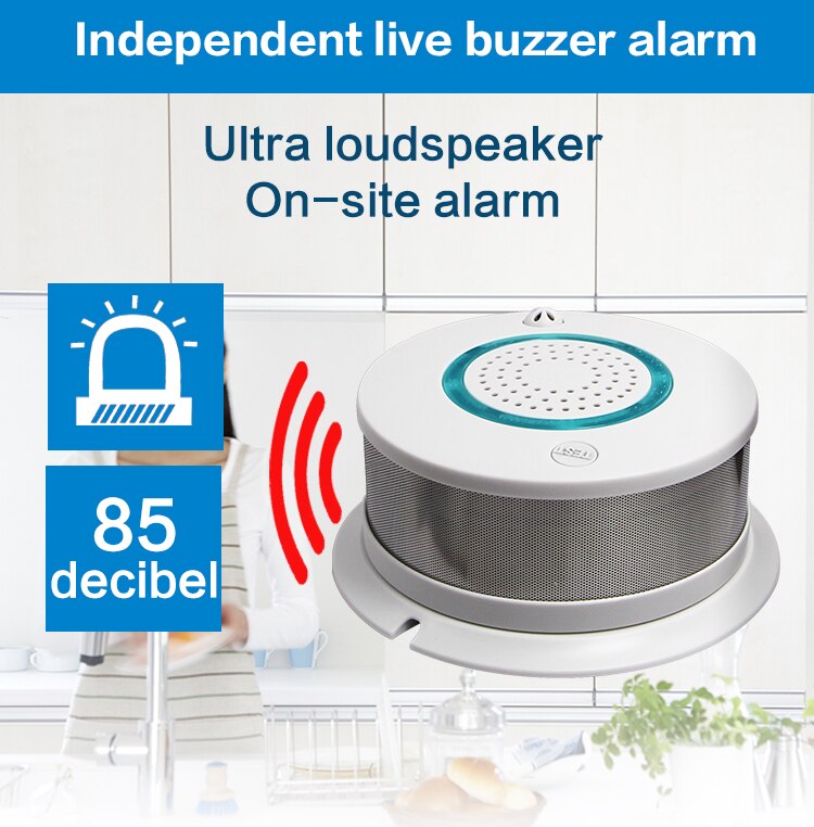 PGST 438R Smoke Detector Fire Protection Sensitive Alarm Sensor Firefighters for 433MHz Alarm Home Security System