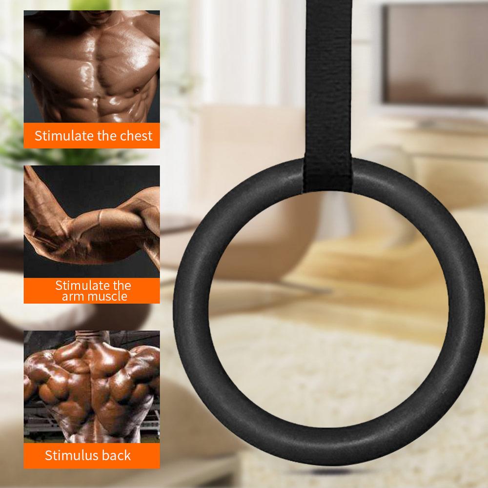 1Pcs 400Kg Gymnastiek Ring Pull Up Ring Fitness Oefening Houten Duurzaam Praktische Ringen Crossfit Entertainment