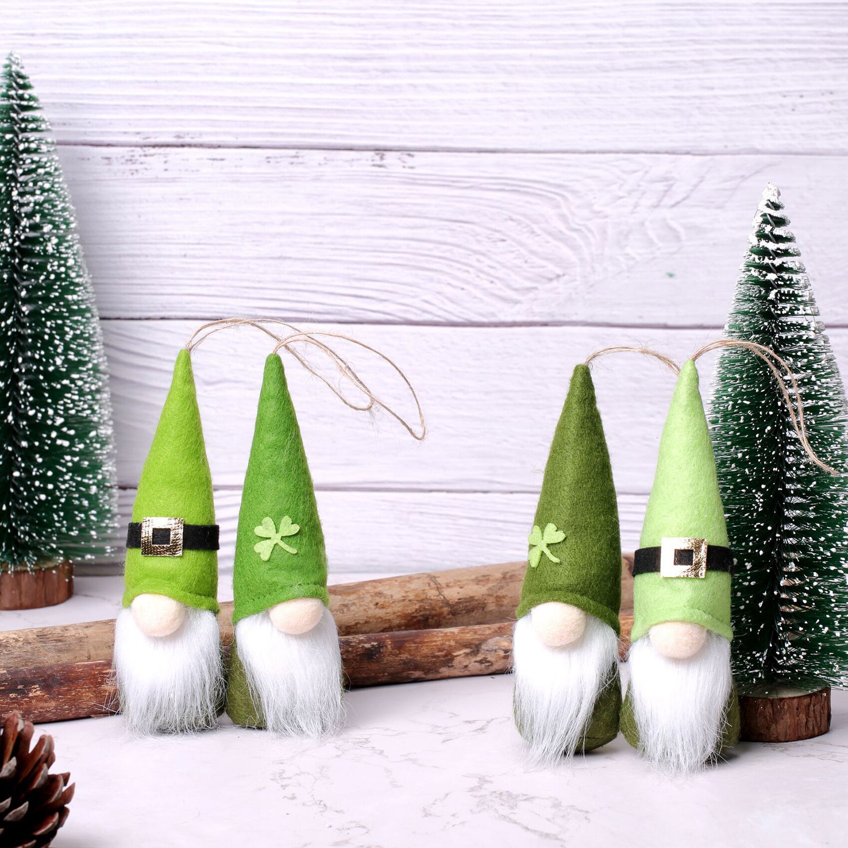 8 Pcs Dwerg Pop Hanger Doek Gnome Vorm Hanger St. Patrick &#39;S Day Party Ornament