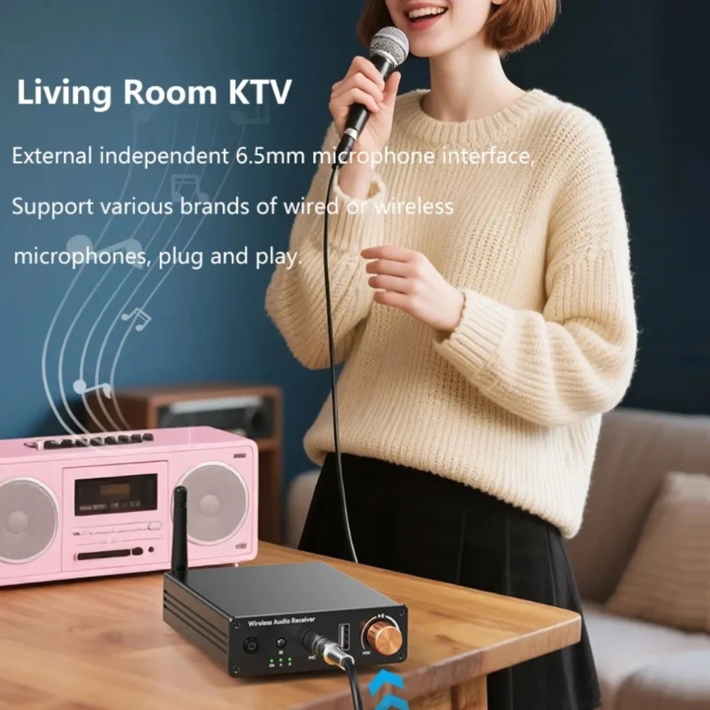 Nadajnik/Odbiornik Audio Bluetooth 6.0 - Bezprzewodowy Adapter Audio 6,5mm do Samochodu