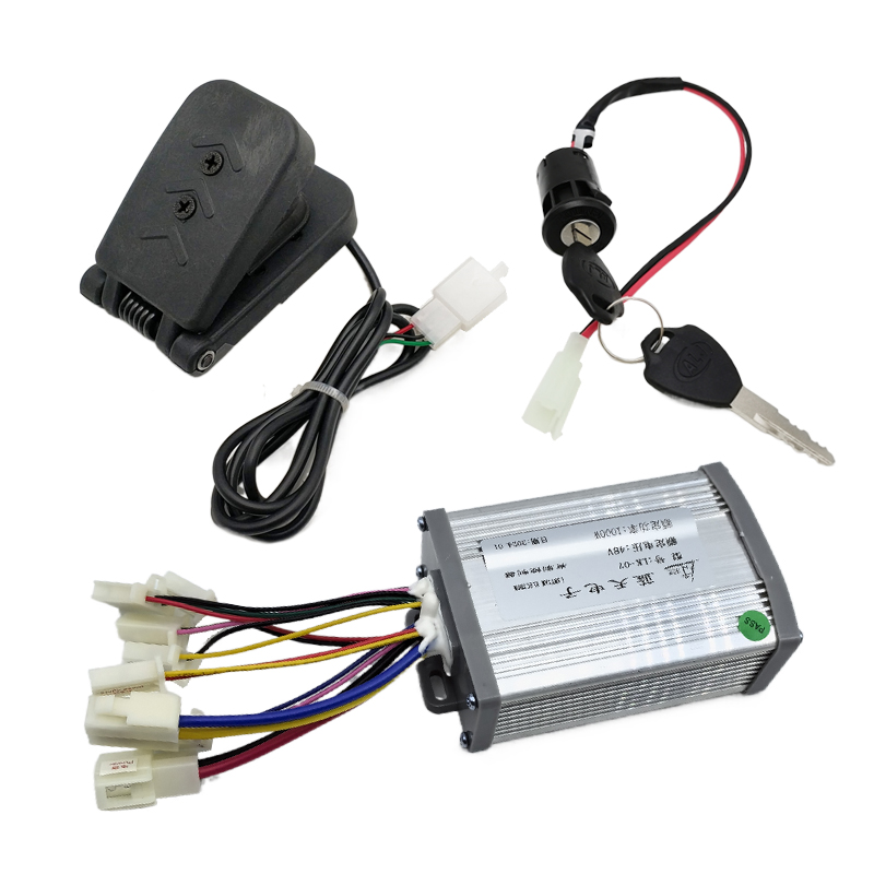 12V 24V 36V 48V 250W 350W 500W 800W 1000W Electric kart beach car with accelerator pedal brushed speed motor controller: Brown