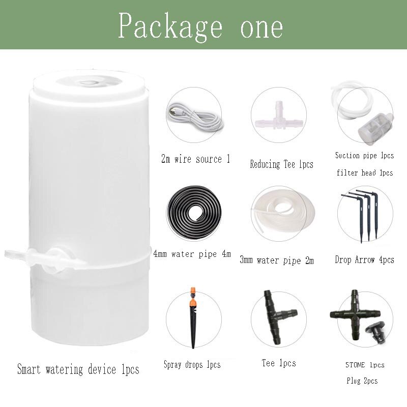 Newest Mobile Phone Remote Control Watering Device Intelligent Auto Drip Irrigation System Kit Garden Plant Water Pump Timer: Package one