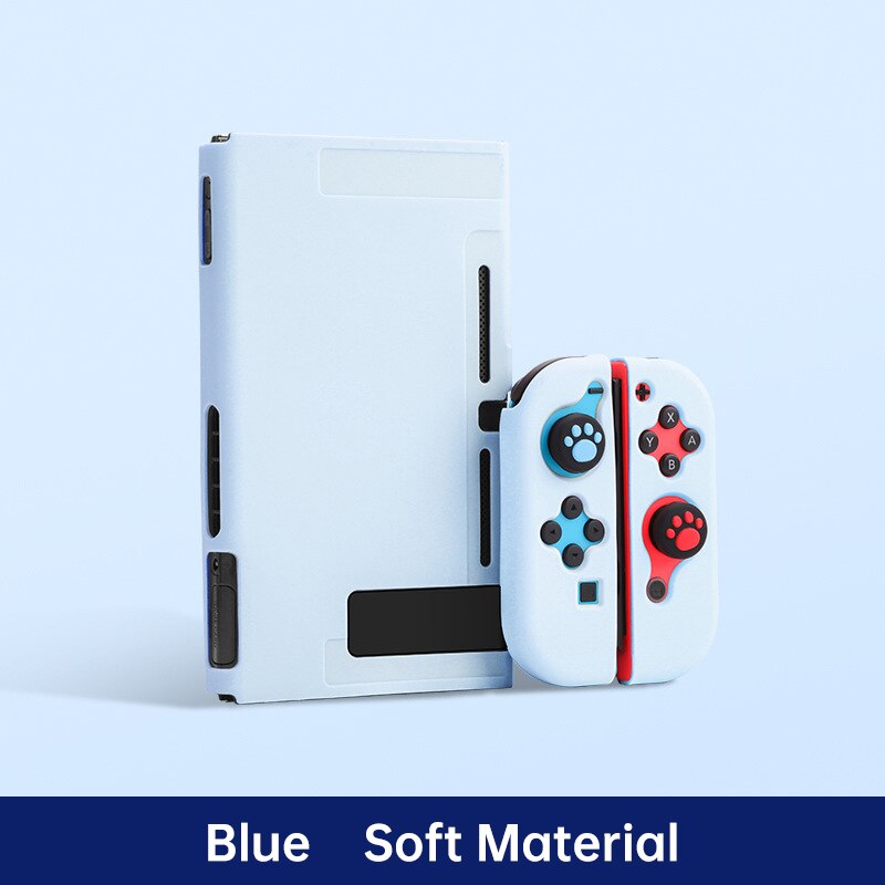 Nueva funda protectora para la consola Nintendo Switch protección completa para NS interruptor para controlador de alegría-Con Shell protector: Blue   Soft