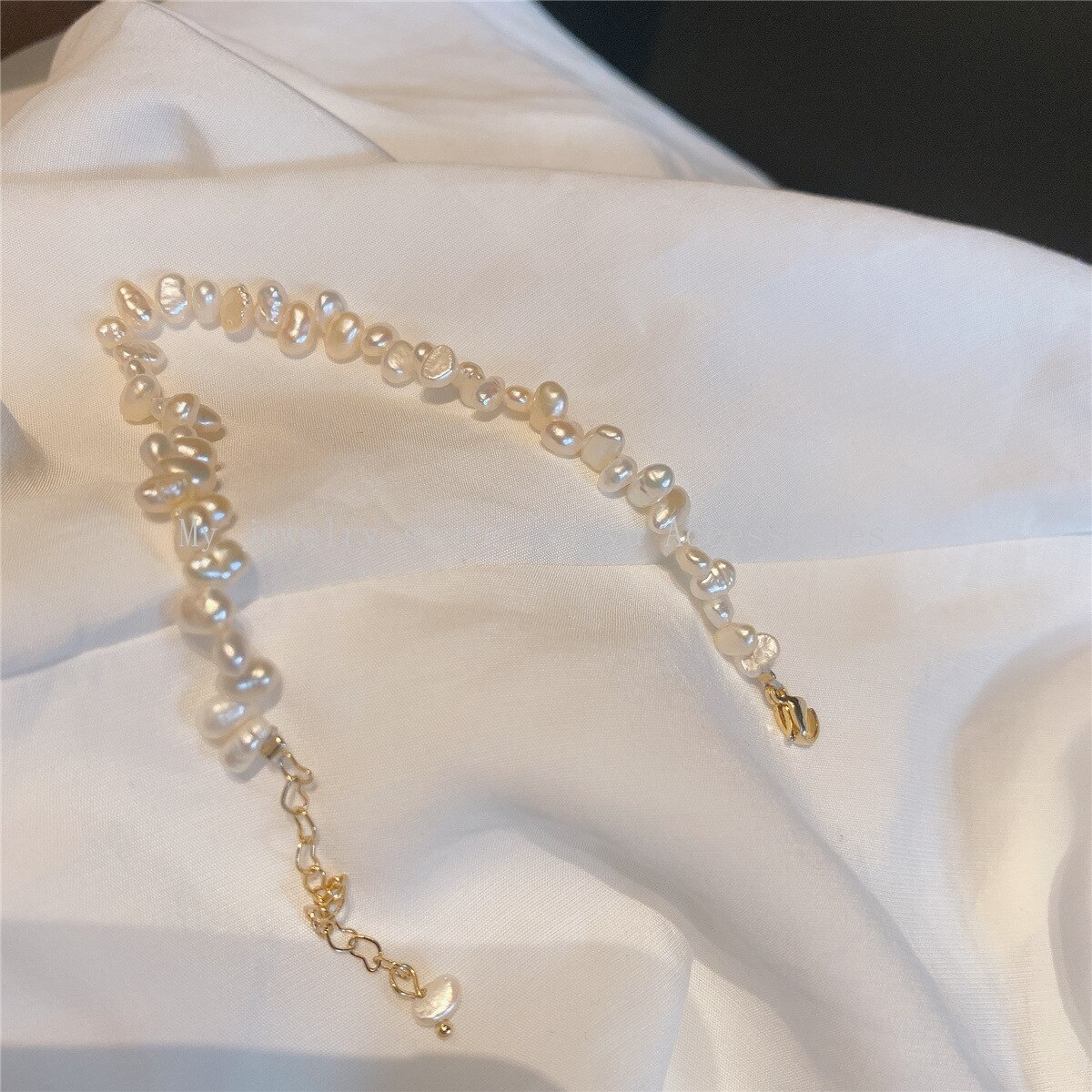 Pulsera De Perlas Cultivadas Agua Dulce Con Cadena Plata 925 – Regalo Elegante, Tamaño Ajustable