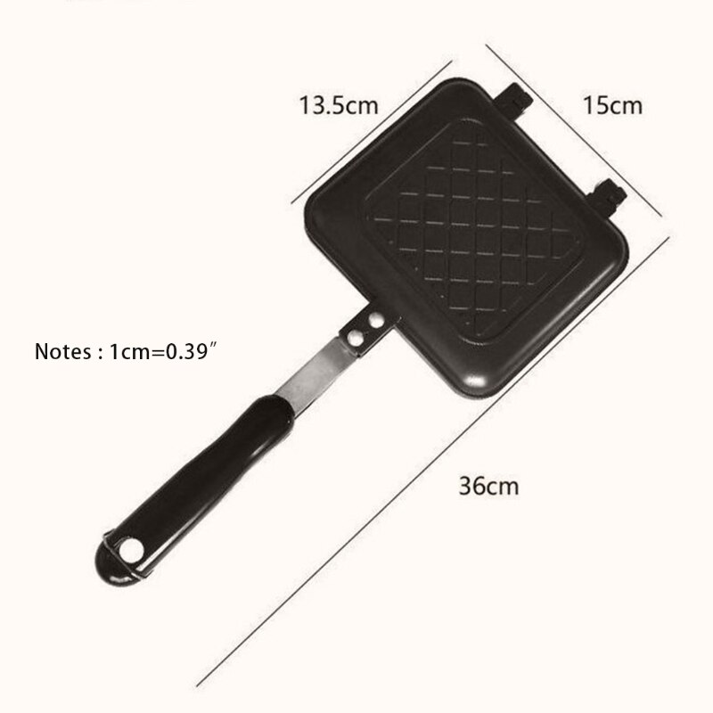 Practical Bread Baking Pan Double-sided Sandwich Pan Non-stick Pan Suitable For Baking Bread In Campfire Electric Oven