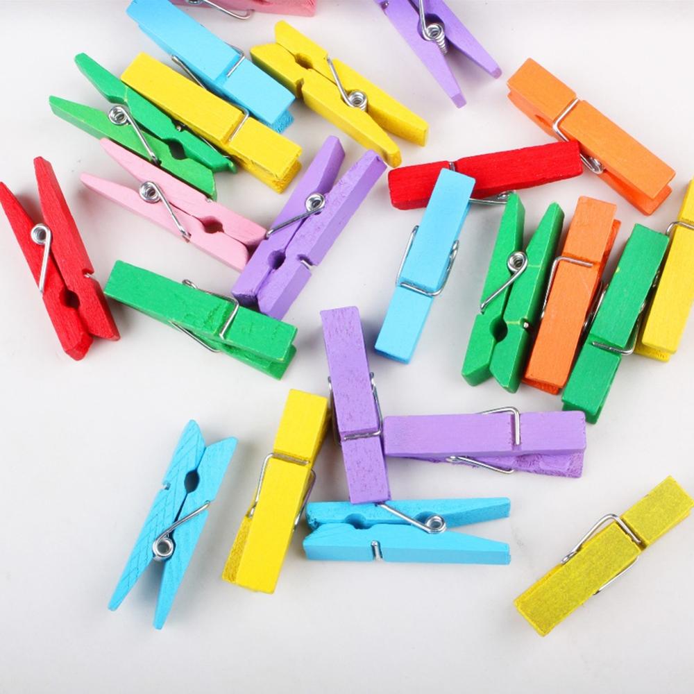 10pc mini 3cm*0.4cm knijpers, natuurlijke houten kledingknijper, fotopapierknijper, wasknijper, knutselklemmen, papieren fotohangklemmen