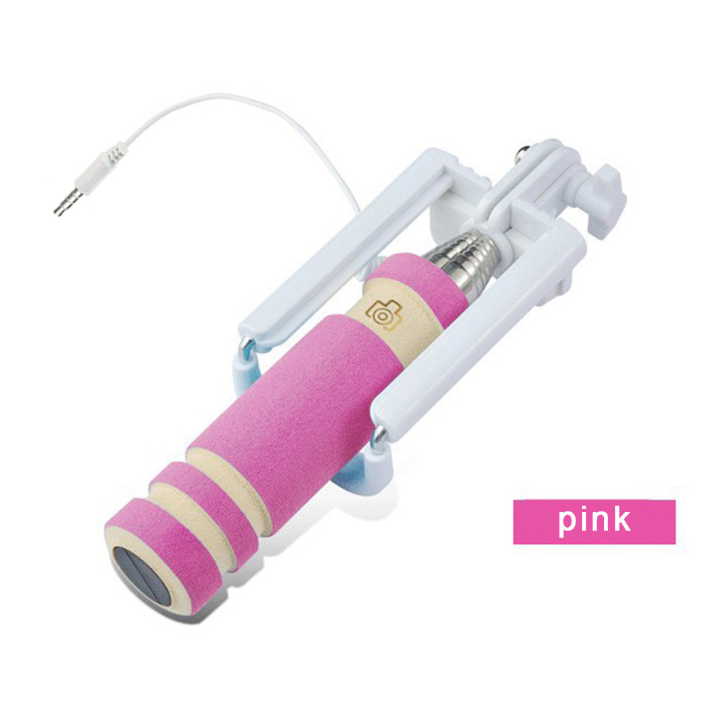 Palo Selfie Universal con cable para Android 7 6 5 teléfono Xiaomi, soporte para trípode: PINK