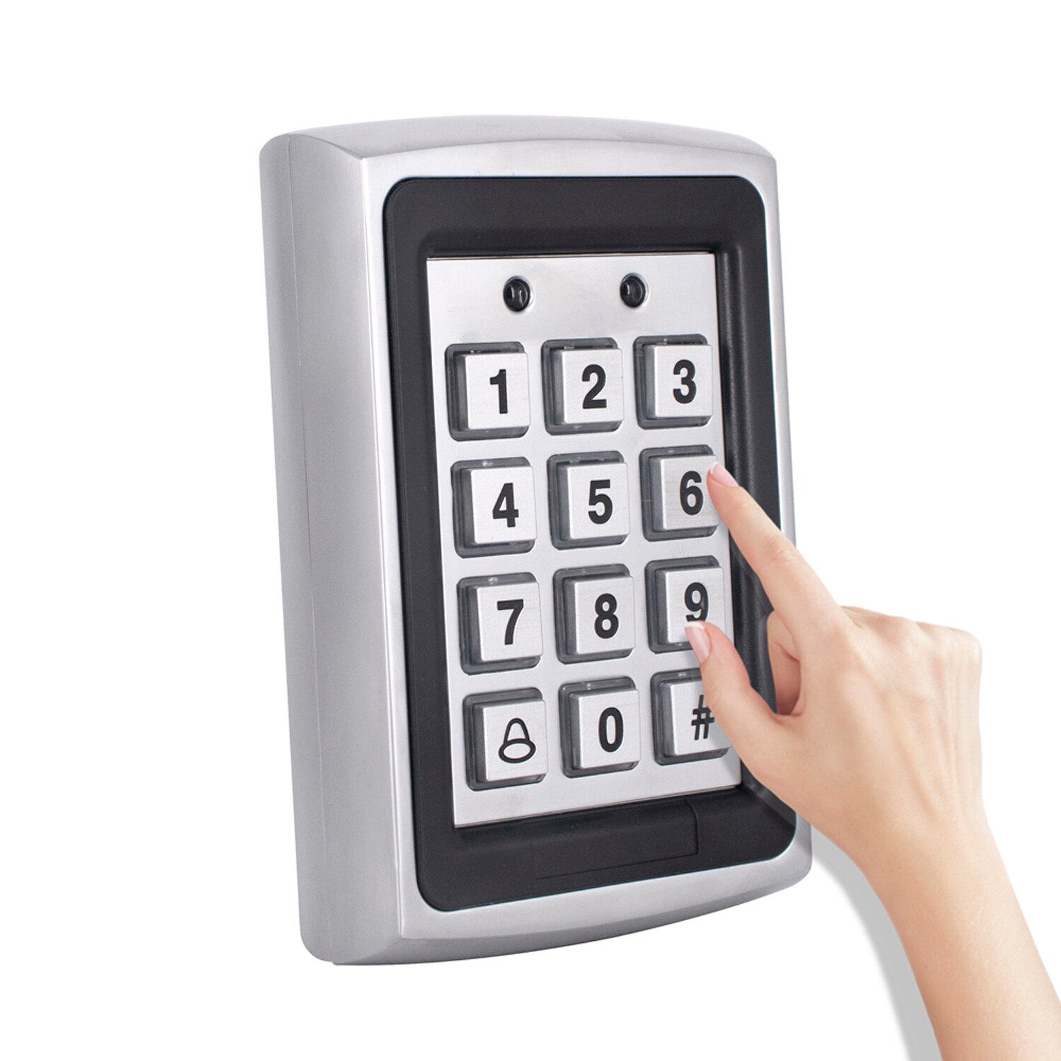 RFID Metal Access Control Card Reader Keypad 2000 Users 125KHz Card Reader Keypad Key-Fobs Door Access