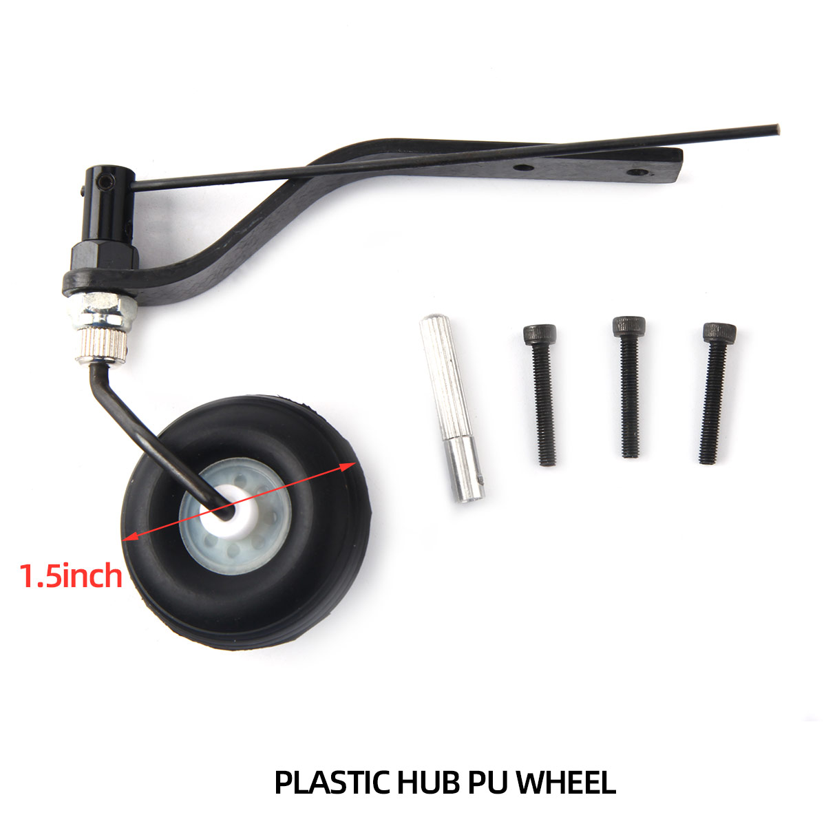 Juego de ruedas de tren de aterrizaje trasero de fibra de carbono, modelo de motor de gasolina, avión RC, 30E/50E/20CC/30CC/50CC/100CC, 1 ud.: Rojo