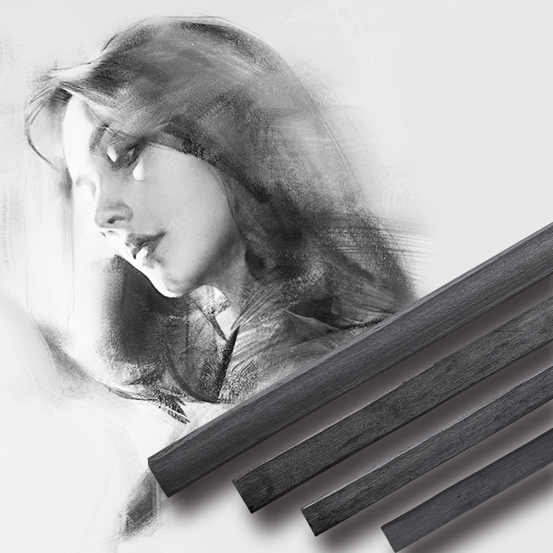 Marie's Charcoal Pencil Dibujo Profesional 15pcs B Sketch Charcoal Pencils Carboncillos Para Dibujo Lapices Dibujo Profesional