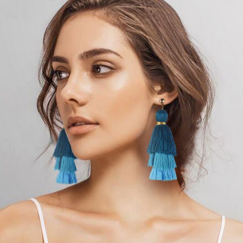 Nieuwste 3 lagen polyester katoenen kwastjes bedels voor oorbellen ketting sieraden doe-het-zelf bevindingen maken rugzak decoratie