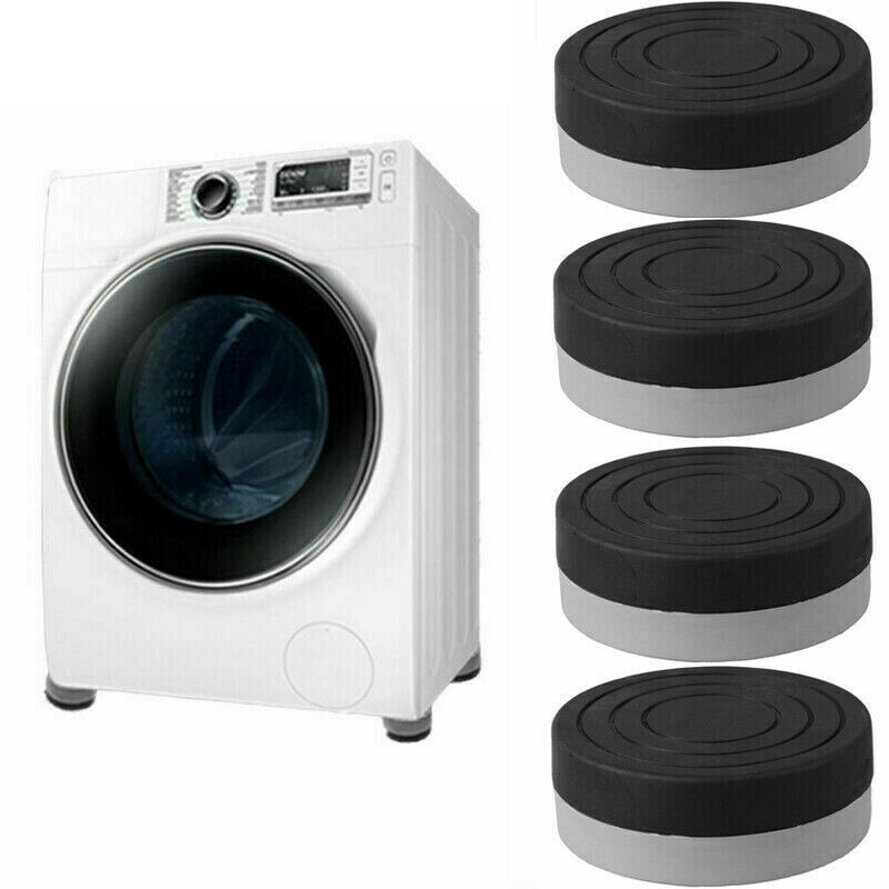 4 stk. vibrationsdæmpende kraftig vaskemaskine tørretumbler, fri glidende anti-gangpuder, hæver højde fodmåtter beskyttere til vaskemaskine