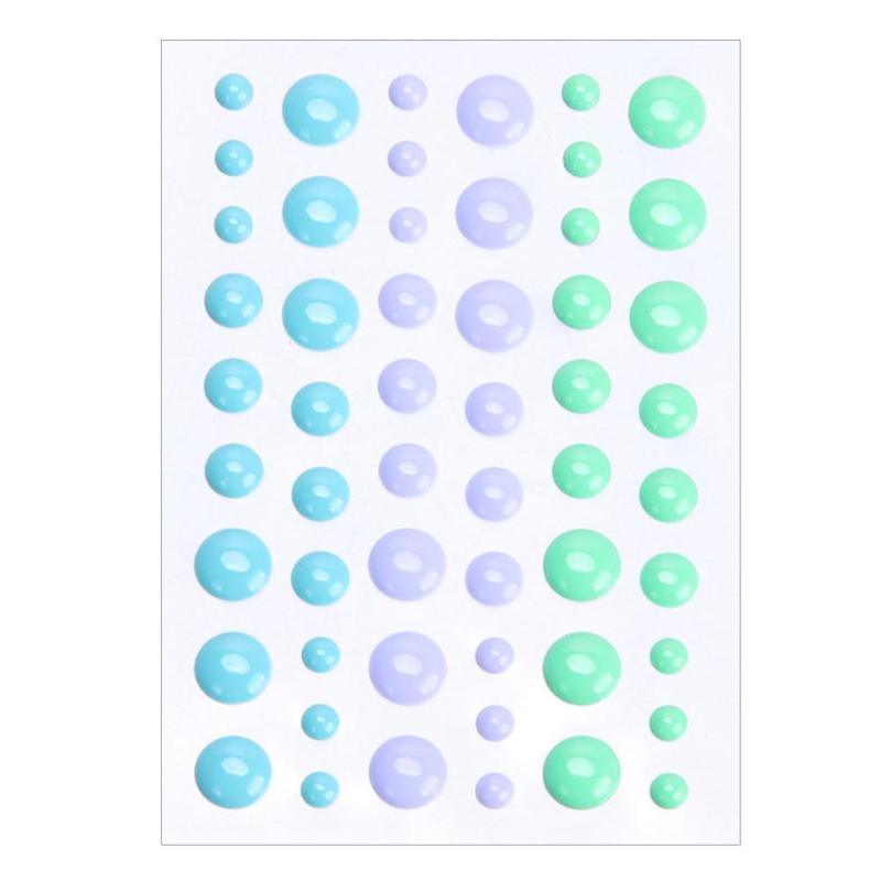54pcs/pack Enamel Dot Sticker Sugar Sprinkles Self-adhesive Resin Assorted for DIY Scrapbooking Photo Album Card Crafts: 03