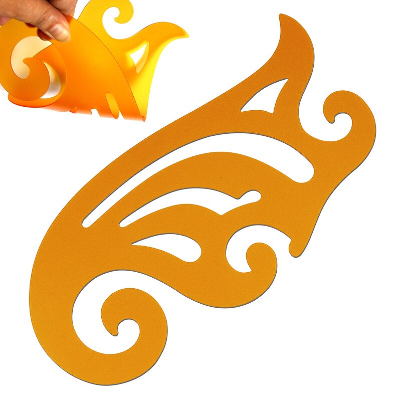 30 CM yellow curve ruler soft 30 cm curve plate / Cloud Ruler / Cloud Ruler / drawing ruler