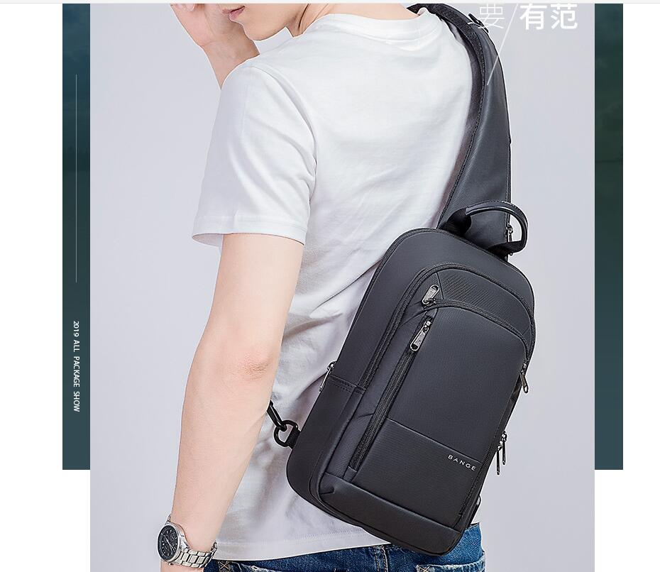 KAKA Men Backpack Pack Nylon Anti-theft Multifunction Crossbody Bag Shoulder Messenger Bags Male Waterproof Short Trip Chest Bag