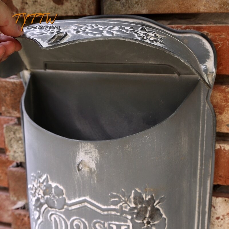 Boîte aux lettres en métal, décoration murale, balcon de jardin, artisanat rétro