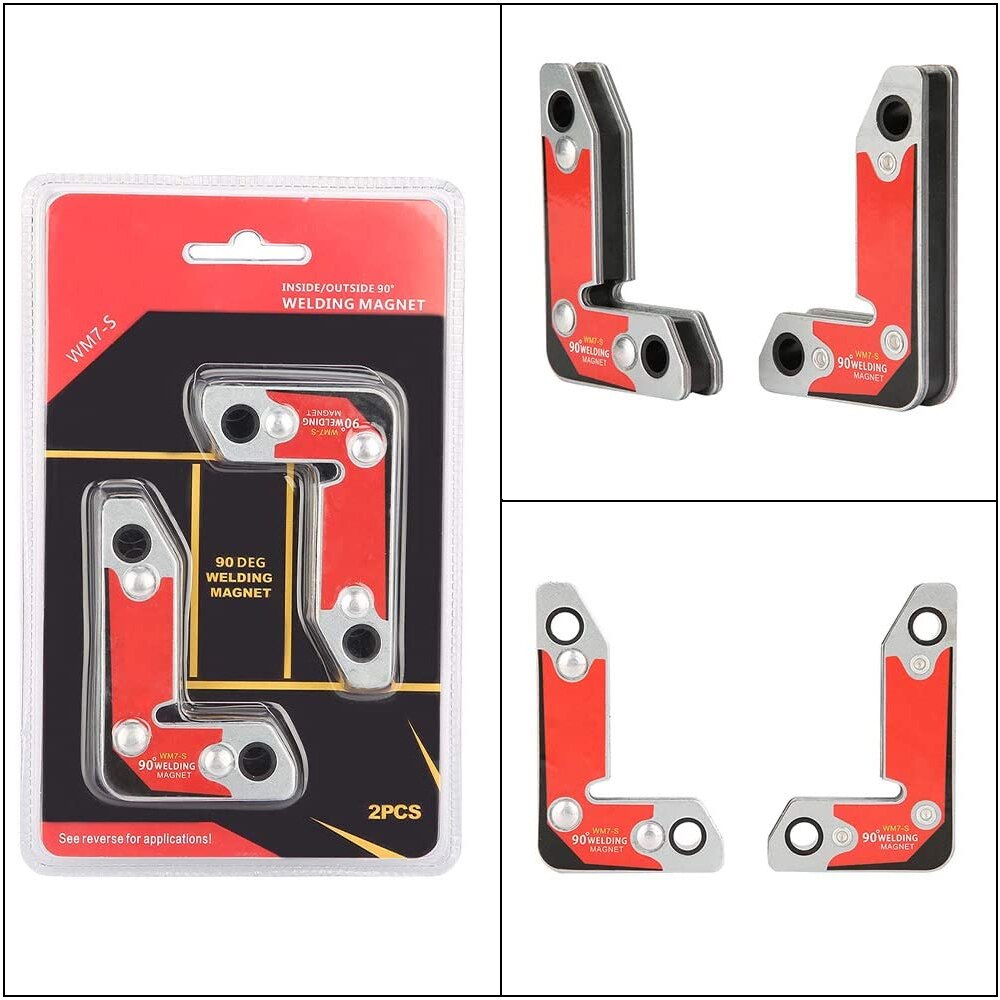 2Pcs Magnetic Holder Corner Welding Magnets Internal and External Right Angle Fixator 30 60 90 Angles Magnetic