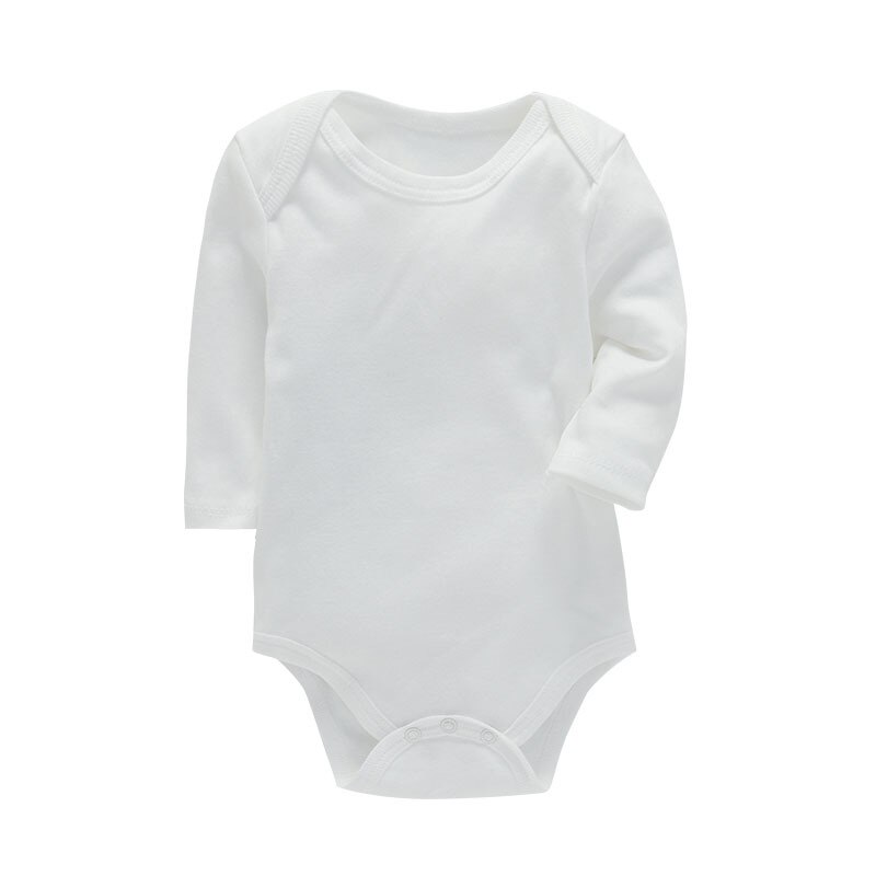 Eu amo a mãe &amp; o pai do bebê bodysuits meninos meninas unisex manga longa algodão macacão outono inverno ropa bodysuit infantil outfit: Blank / 0-3M