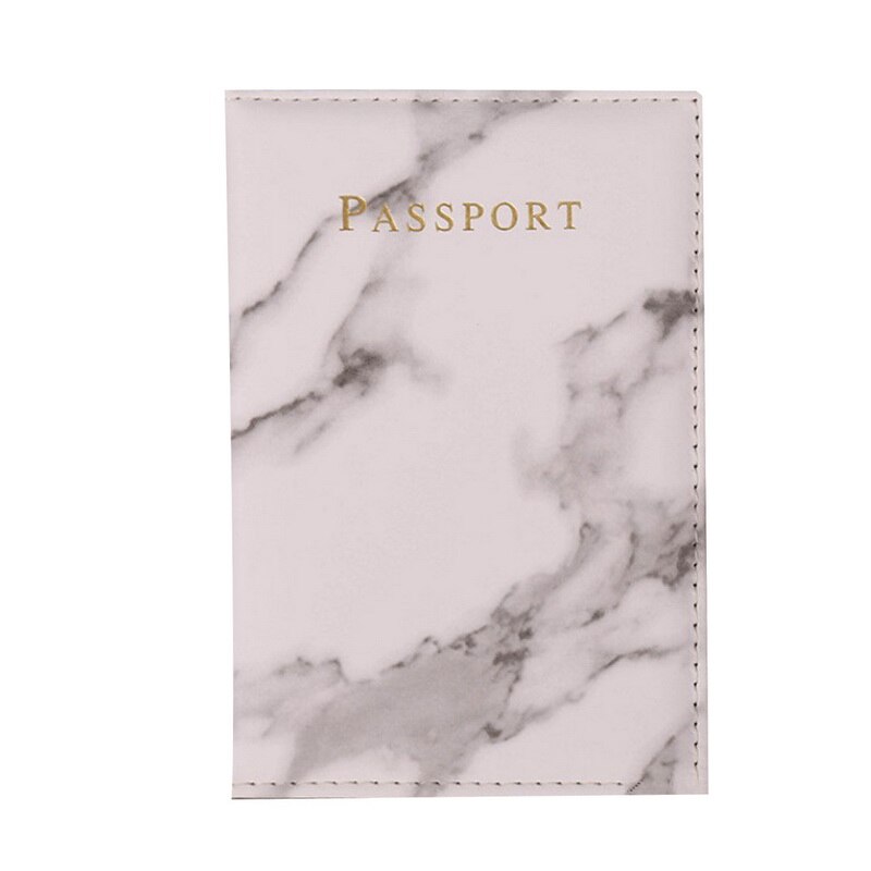 femmes hommes passeport Pu cuir marbre Style voyage porte-carte de crédit paquet portefeuille sac à main sacs pour homme et femme: Gray