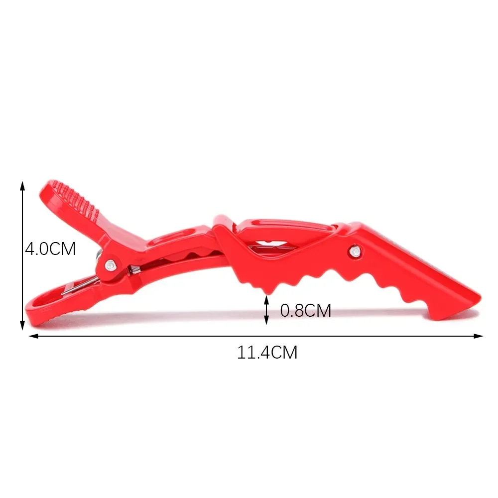 Pinces à cheveux en plastique, 6 pièces/lot, pinces de coiffure, Section griffe, pinces crocodile, barbier pour Salon de coiffure, accessoires pour cheveux
