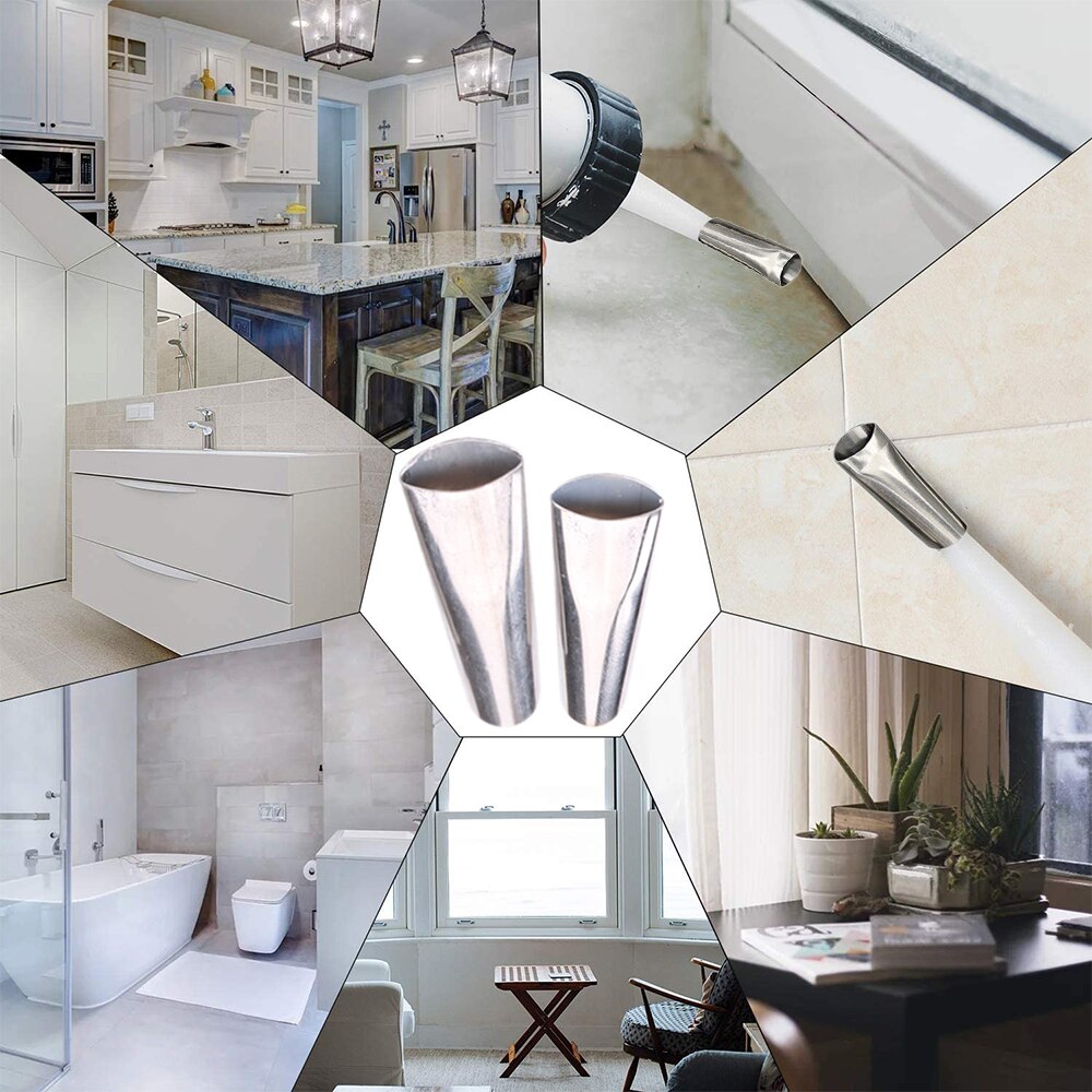 5-35mm Silicone Caulk Nozzle Applicator Caulking Finisher Glue Sealant Stainless Steel Finishing Tool Kitchen Bathroom Sink