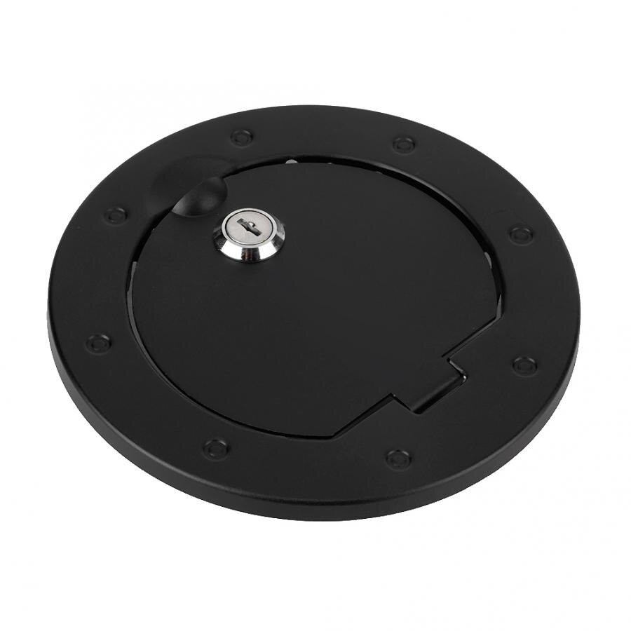 Aluminum alloy Fuel Tank Cap Cover with Lock Car Accessory Fit for Jeep Wrangler JK 2007 Black Car Styling Fuel Tank Part