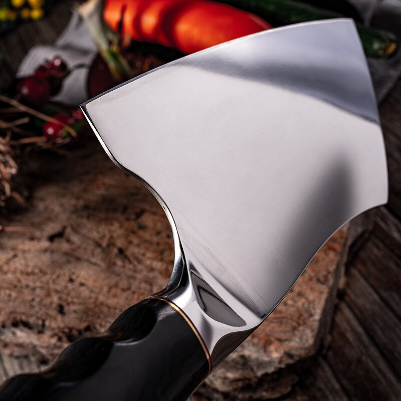 Hand Forged Kitchen Knife Chef Slices Household Kitchen Knife Stainless High Carbon Manganese Steel Hammer Pattern Longquan