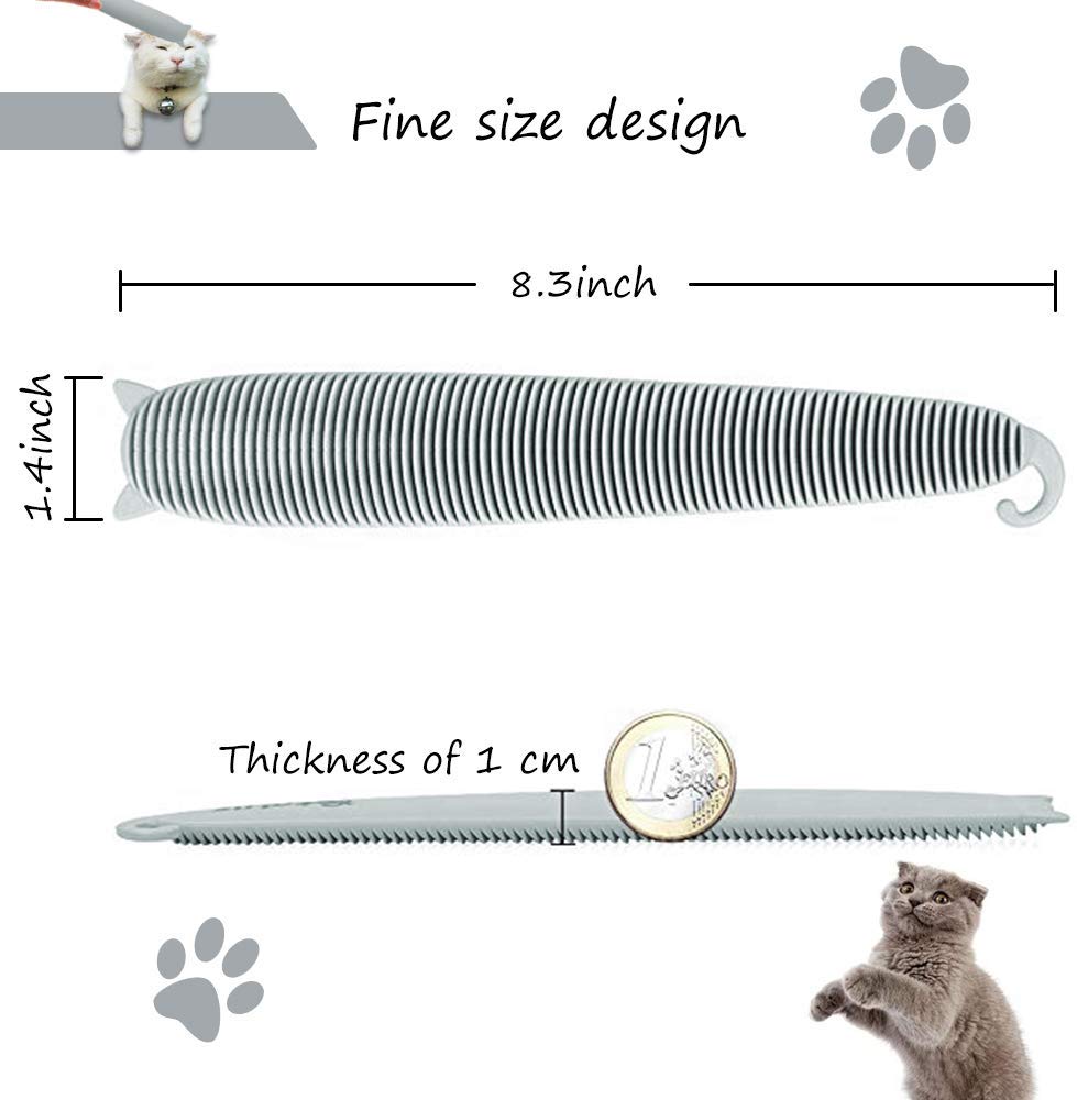 Gato mascotas cepillo gato lengua peine para el masaje y derramamiento de gato lengua cepillo para gatos y perros con pelo largo o corto