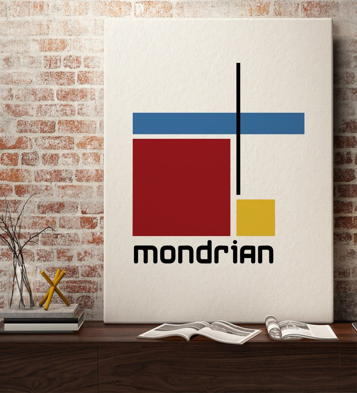 Mondriaan Canvas Print 50x70cm
