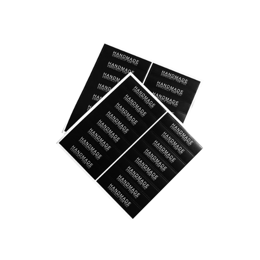 160 stks/partij multi zwarte lange "handgemaakte vooral voor u" papier lijm afdichting sticker decoratieve label voor handgemaakte producten
