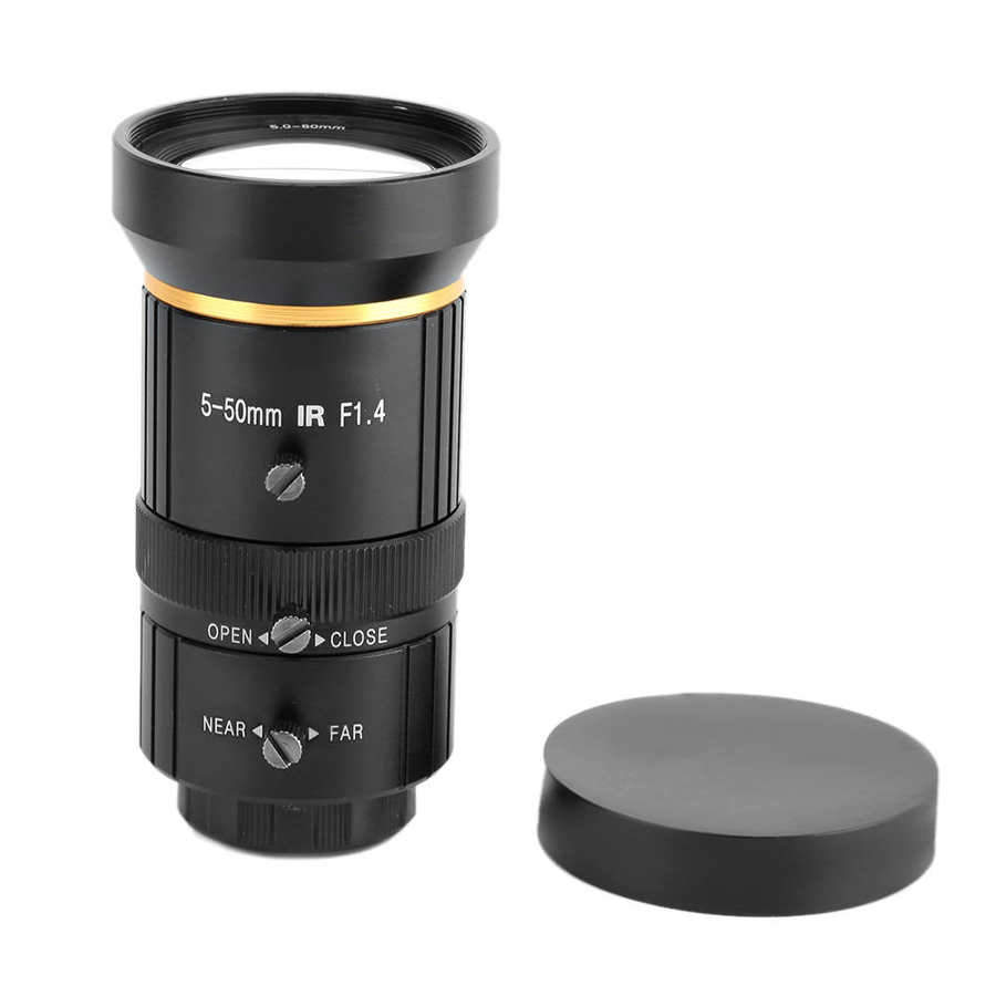 5-50mm 3MP CS-Mount Zoom Lens Manual Aperture Lens for Security Cams