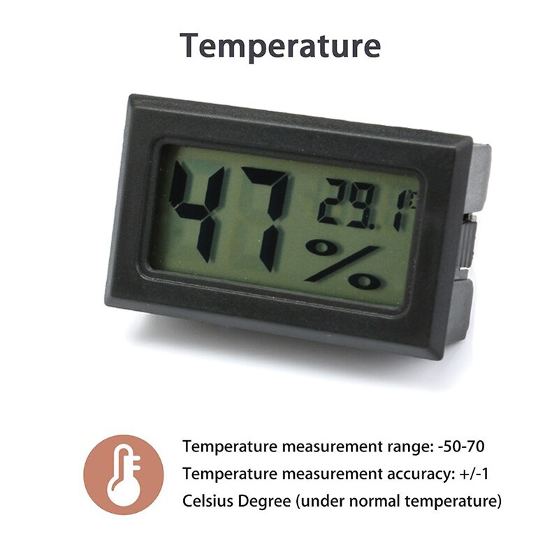 Mini LCD Digital Hygrometer Thermometer Humidity Temperature Moisture Sensor Meter Temperature Gauge Indoor