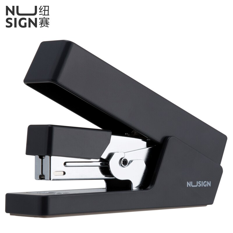 Deli Nusign Effortless Stapler With 1000 Piece Staple 24/6 26/6 Korean Stapler for Stationery Office Accessories School Supplies: Black