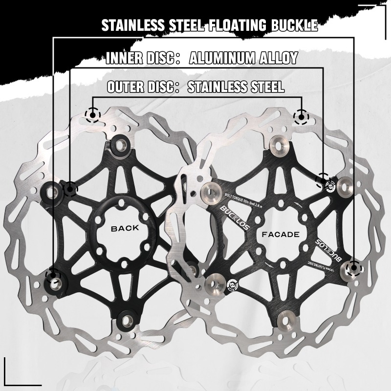 BUCKLOS Bike Floating Rotors 160mm 180mm 203mm Bicycle Hydraulic Disc Brake Rotor Road Mountain Bike Brake Disc Bicycle Brake