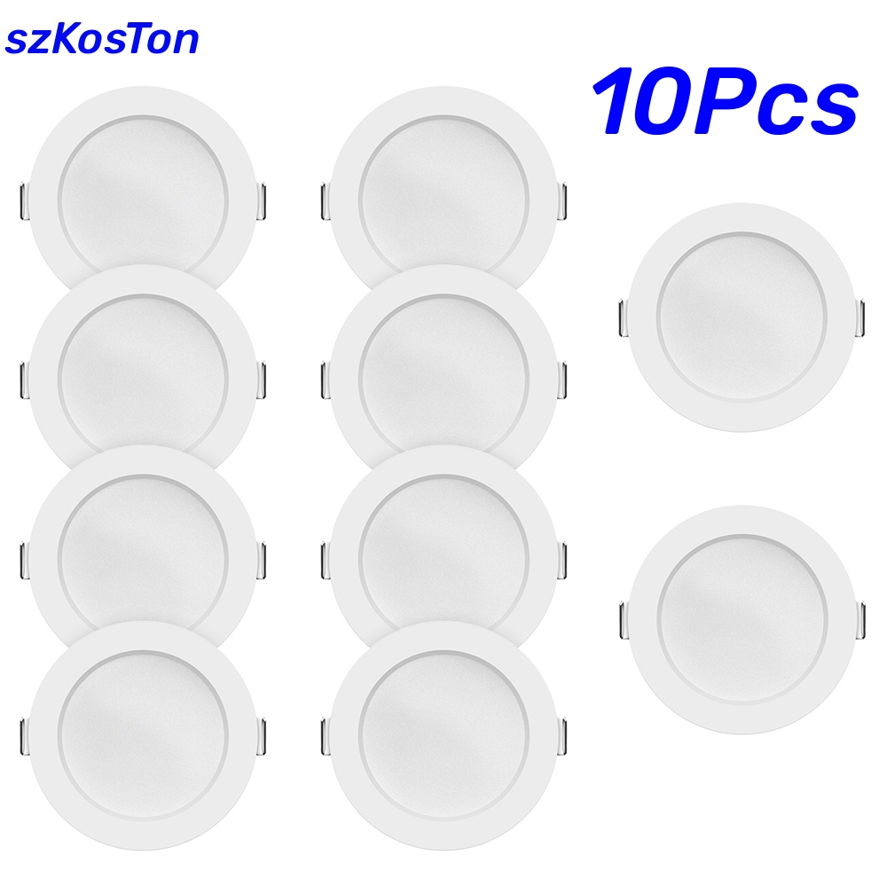 10Pcs Led Downlight 5W 7W 9W 12W 20W 220V Verzonken Plafondlamp 3/4/5 Inch Ronde Led Panel Down Light Spotlight Verlichting