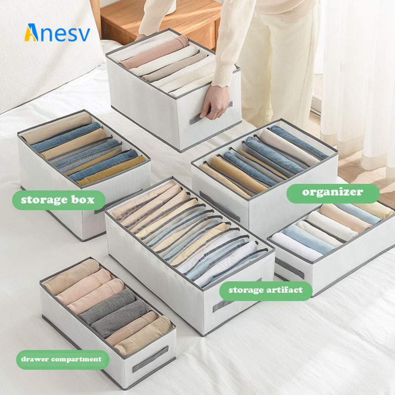 Faltbare hosen kleidung lagerung artefakt trennung finishing box schlafsaal nacht kleiderschrank transparent harte bord lagerung