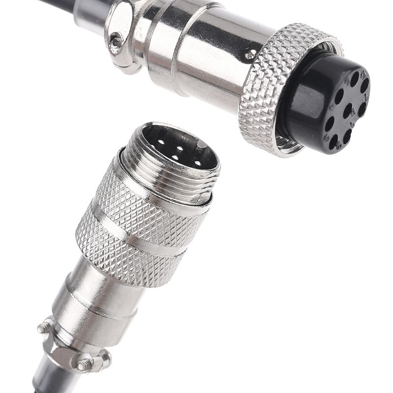 8Pin Coiled Extension Microphone Cord 8Core Aviation Male Plug to Female Cable