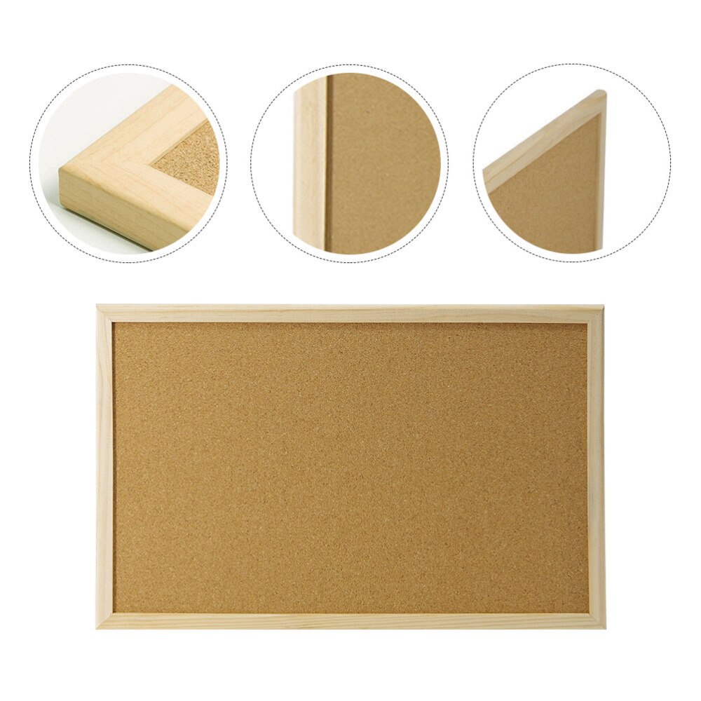 Durable Cork Bulletin Board Notice Board Cork Display Board Framed Cork Board: Default Title