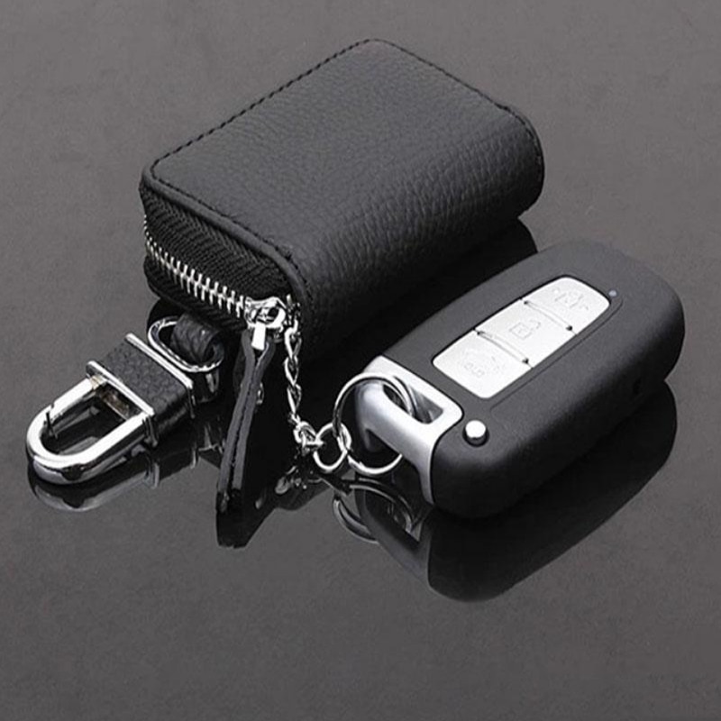 Men Women Key Holder Hanger Case Leather Keychains Pouch Bag Car Wallet Key Ring