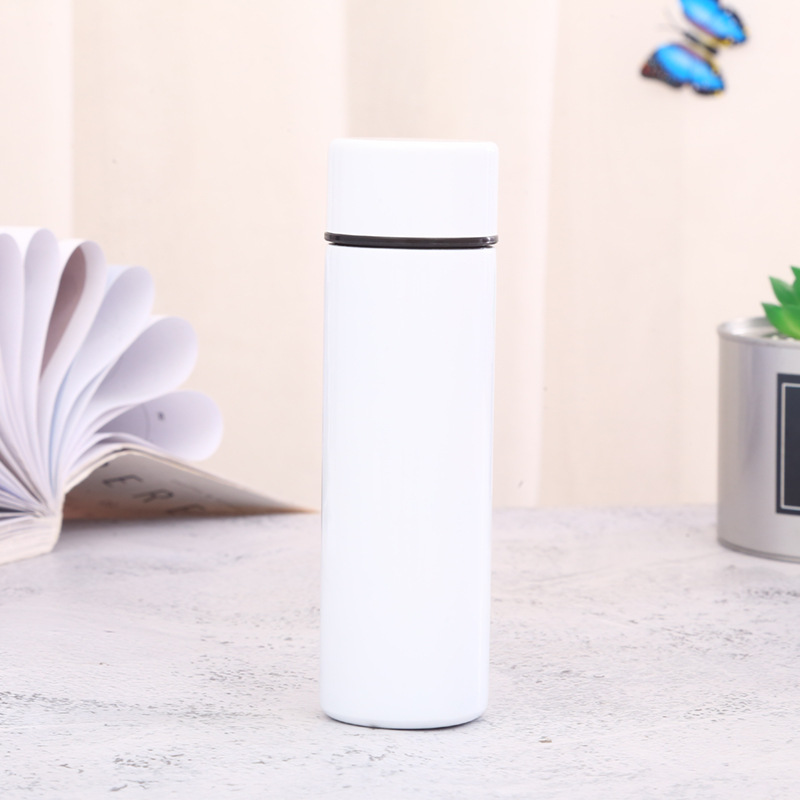 Draagbare Pocket Thermos Beker Roestvrij Staal Mini Outdoor Camping Water Fles Insulated Thermosfles Water Koffie Cup: White