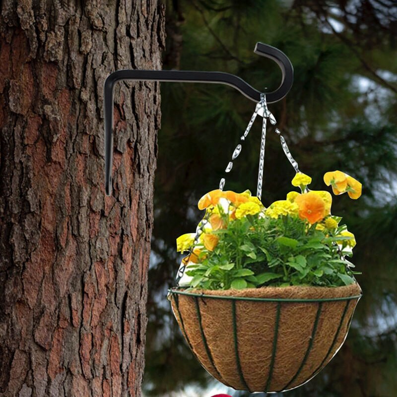 Wall Mount Bracket Garden Wall Lamp Plant Bracket Rustic Home Decor Hook Suspension Bird Feeding Hook Garden Accessories