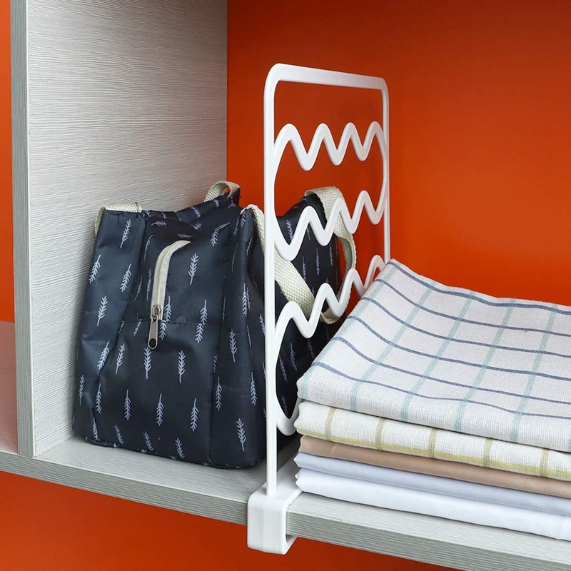 Schrank Regal Teiler, Schrank Regal Organizer Teiler und Separator für Lagerung und Organisation, Kunststoff Regal Teiler für Holz