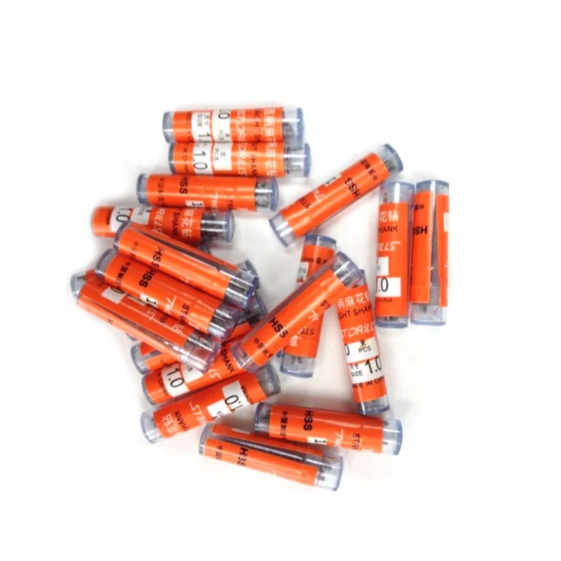 10 Uds W6542 HSS mini broca de vástago recto 0,2-5,2mm, adecuada para taladros eléctricos de perforación de acero inoxidable y madera
