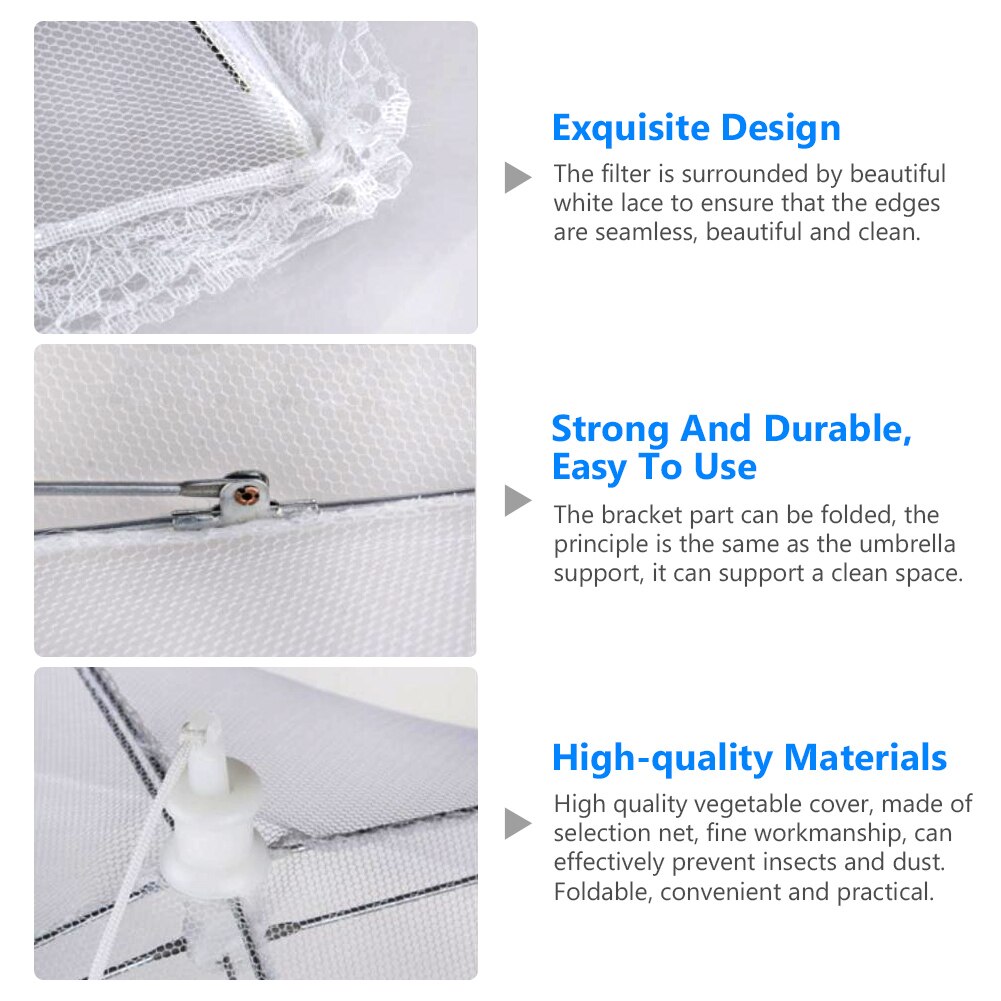 1PC Food Cover Meal Lace Table Kitchen Gadgets Newest Anti Fly Mosquito Mesh Reusable BBQ Style Cooking Tools Umbrella Picnic