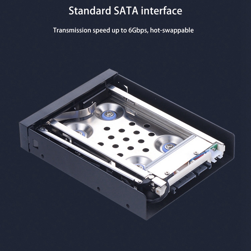 SSD HDD Storage Box 3.5-Inch Floppy Drive Panel Compatible with 2.5-Inch SATA Internal Hard Drive for Desktop PC Case