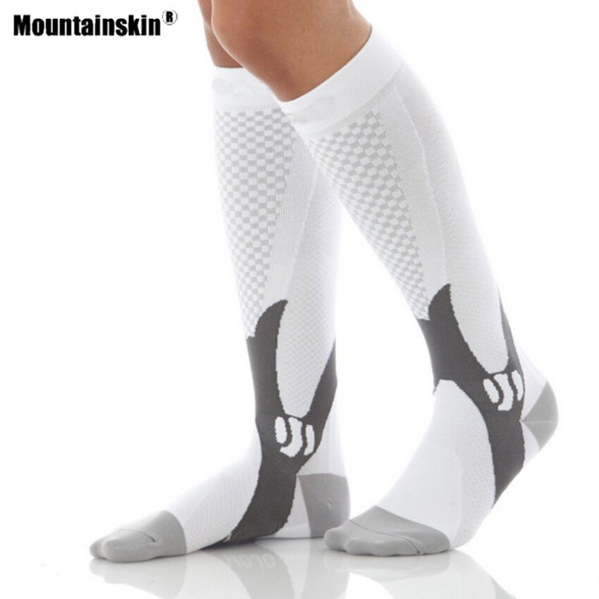 Mountainskin Men's Pressure Socks Outdoor Sport Anti-swelling Elastic Force Hiking Football Running Male Middle Tube Socks VK152